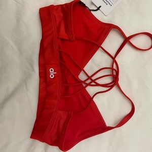 Alo red sports bra size small